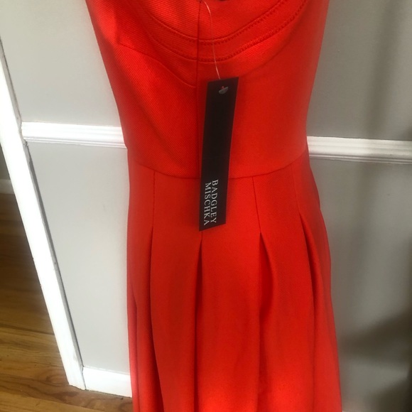 Bagdley Mischka Fit and Flare Red Dress - Picture 6 of 8